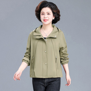 2025 spring young and middle-aged women's fashion jacket short middle-aged mother's spring and autumn jacket