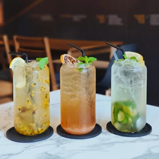 Ins Style Glass Creative Bubble Water Cup Cans Coke Cup Restaurant Milk Tea Cold Drink Coffee Juice Cup