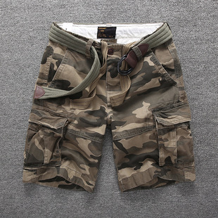New summer casual shorts cotton loose camouflage overalls trendy men's youth straight men's pants manufacturers wholesale