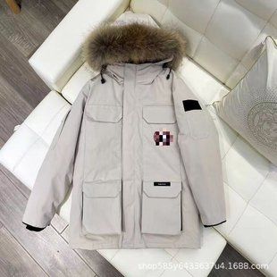 Winter new men's down jacket men's mid-length fashion trendy men's and women's outdoor casual cold-proof jacket
