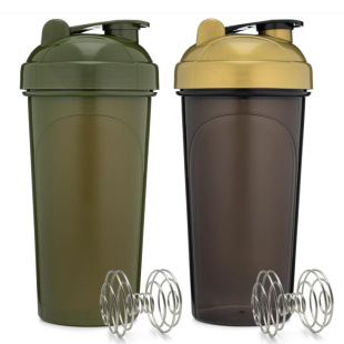 Customized New Outdoor Protein Powder Milkshake Juice Stainless Steel Spring Ball Shaker Cup Shaker Cup Fitness Water Cup