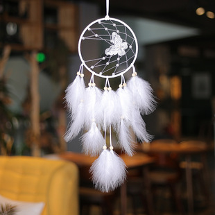 Girl's Fresh and Cute Butterfly Dreamcatcher Hanging Ornament for Room Decoration for Classmates Birthday Gift Dreamcatcher Hanging Ornament