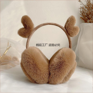 Plush antler earmuffs earmuffs warm women's winter Korean-style cute cartoon ear protection ear cover ear warm men's trendy