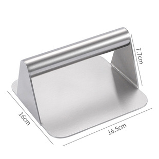in stock 304 Round Hamburger Meat Press 430 Stainless Steel Manual Meat Press Square Teppanyaki Meat Cake Meat Press