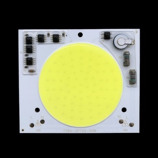 Bright AC220V high-voltage drive-free high-power LED integrated 50W white light 60mm round luminous surface lamp board