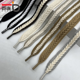 Ins Style Wheat Ear Braid Shoelace Rope Woven Chanel Style Wrapping Strip All-match Flat DIY Handmade Lace Ribbon