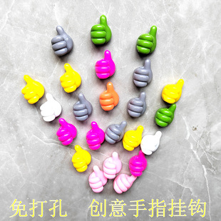 Creative thumb organizer desktop data cable storage holder wall seamless non-punch finger hook