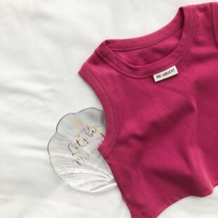 Dream Dangdang Children's Wear Children's Vest 2023 Summer Small and Medium-sized Boys and Girls Baby's Solid Color Round Neck Short Sleeveless Top