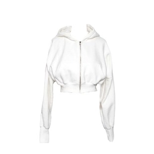 Cotton 2024 Summer and Autumn New Zipper Cardigan Jacket High-end Business American-style Hooded Sports Short Sweater for Women