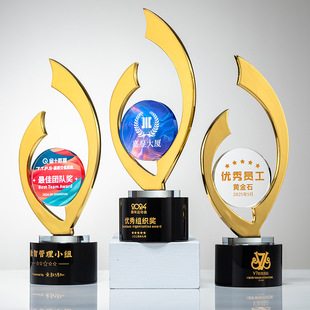 Crystal Resin Trophy Конкурс Медаль Пятиконечная звезда Thumb Trophy Ежегодная встреча Награда Памятная надпись Изготовление на заказ трофея