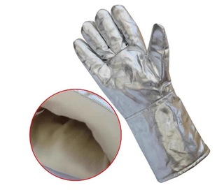 Aluminum Foil Gloves High Temperature Resistant Melting Five-Finger Gloves Heat Insulation Anti-Radiation Heat Thickening Oven Gloves