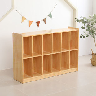 Kindergarten Solid Wood Toy Cabinet Teaching Aware Area Combination Cabinet Children's Baby Storage Cabinet Toy Storage Combination Cabinet