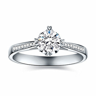 Cross-border fast hand red book net red live simulation moissanite ring female 1 karat six claw wedding ring factory wholesale