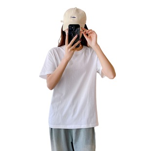 Summer Women's cotton short-sleeved T-shirt women's new white inner wear Korean style loose plus size letter printed women's clothes