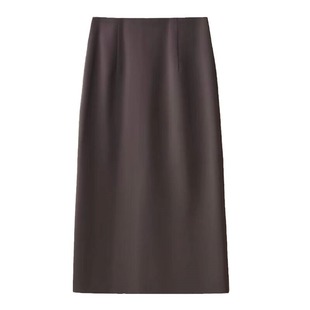 Small Straight Skirt Women's 2025 Spring and Autumn Rear Split High Waist Slimming One-Step Skirt Elegant A- Line Skirt