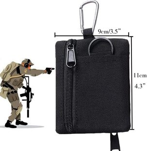 Outdoor Tactical Mini Key Bag Multifunctional Men's Sports Wallet Wallet Bank Card Coin Storage Hanging Bag
