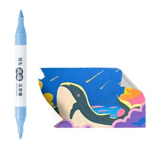 Cross-border acrylic marker pen 48 color suit opaque color stackable graffiti diy drawing water-based acrylic pen