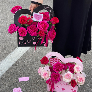 LN520 New Rose Basket Simulation Soap Flower Finished Valentine's Day Gift Birthday Gift to Girlfriend Senior Hand