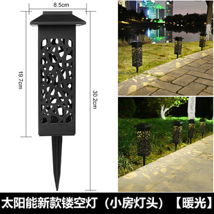 Amazon cross-border solar light beautiful hollow ultra-low light creative 1LED light-controlled induction lawn garden light