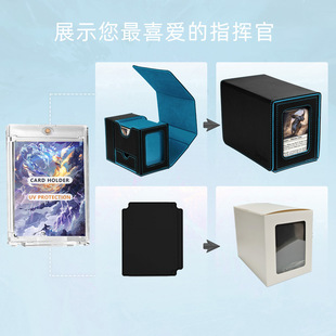 Новый PU открывает окно Dice Tower выдвижной ящик многофункциональный картридж TCG Pokemon настольный игровой картридж
