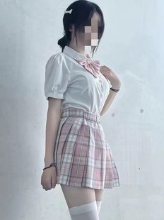 jk Uniform Waist Shirt Top Women's Short-sleeved Preppy Style Back Strap Slim Fit White Sexy Shirt Suit