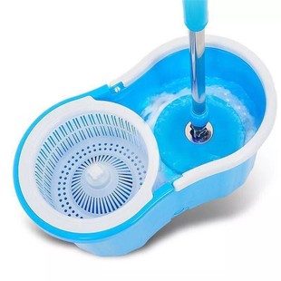 Hand-pressed lazy hand-free rotating mop double-drive stainless steel mop bucket suit mop eight-character good mop