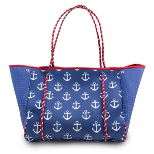 Factory Custom Outdoor Sports Diving Material Punched Beach Bag Casual Mummy Bag Portable Shoulder Strap Shopping Bag