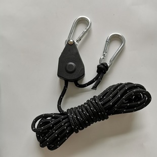Outdoor Equipment Pulley Camping Canopy Wind Rope Camping Tent Rope Windproof Rope Buckle Lamps Adjustable Lanyard