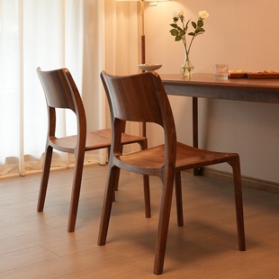 Arashiyama Chair North American Black Walnut Dining Chair All Solid Wood Chair Home Modern Simple Desk Chair Casual Backrest Chair