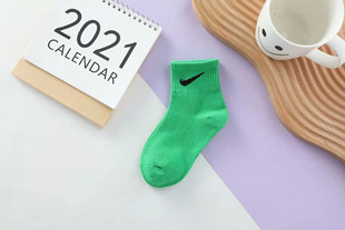 Children's NK socks cotton spring and autumn girls tide socks children's socks boys in the tube thin cute baby cotton socks