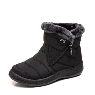 2022 foreign trade large size cross-border winter new warm women's snow boots women's side zipper waterproof cotton boots women's shoes