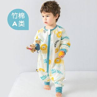 2024 new gauze sleeping bag baby summer thin baby leg sleeping bag children's pajamas air conditioning room kick-proof quilt