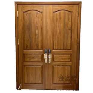Burmese Teak Double Door Solid Wood Door House Door Double Door Pineapple Grids Solid Wood Door Outdoor Door
