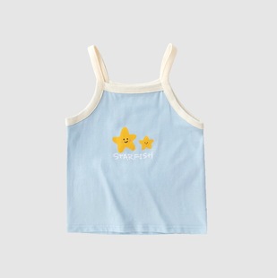 Girls' Sling Summer New Girl's Vest Summer Children's Sleeveless Top Thin Baby's Waistcoat Trendy Children's Wear
