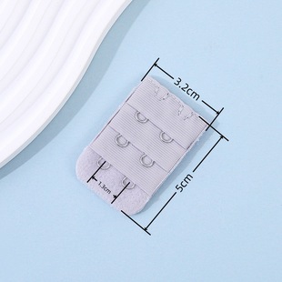 Three-row two-button stainless steel independent bra lengthened three-row two-button underwear adjustment rustless 3.2 extension buckle