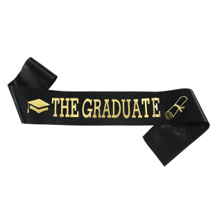 Трансграничные выпускные погоны с отличием THE GRADUATE Party Почиточный этикет Лента Тинтовая лента Yiwu Аксессуары