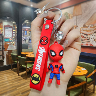Creative Marvel Series Spider-Man Keychain Cute Anime Doll Bag Car Key Decoration Pendant Gift