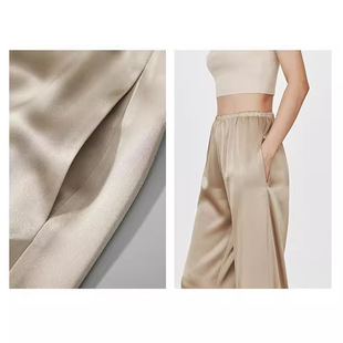 High-grade Acetic Acid Satin Wide-leg Pants Women's Summer Thin Dummy Shaking Cool Pants Ice Silk Straight Pants