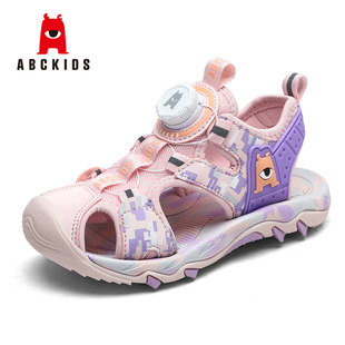 abckids Children's Shoes Girls Summer New Children's Outdoor Beach Shoes Big Kids Girls Knob-toed Sandals