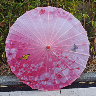 Classical Hanfu oil paper umbrella indoor and outdoor ceiling decoration silk umbrella dance props umbrella cheongsam catwalk printing umbrella