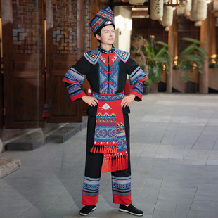 56 Ethnic Minority Costume Men's Bai Nationality Guangxi Zhuang Nationality Yi Nationality Tujia Nationality Costume Miao Nationality Costume Men's Costume