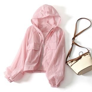 23 hooded profile short sun protection clothing loose light slimming fashionable Japanese casual design fashionable coat