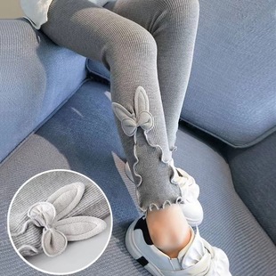 Girls' cute lace leggings 2024 Spring and Autumn new outerwear trousers baby Autumn Korean style sweet pants