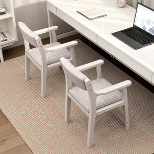 Wholesale solid wood desk and chair home bedroom study computer chair with armrest adjustable children study chair log writing