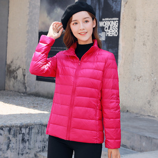 New men's down jacket short hooded autumn and winter Stand Collar fashion casual coat men's white duck down light down jacket
