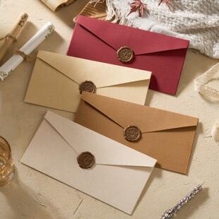 Lengthen Envelope Letterhead suit Retro Love Letter Fire Paint Invitation Card Postcard Cloth Letterhead Greeting Card 4