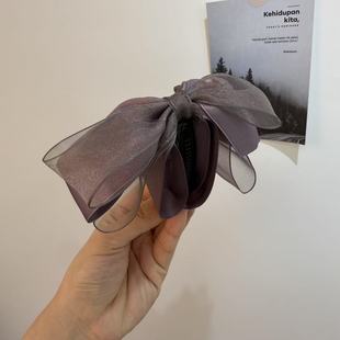 Кружевной черный лук головной убор банановый клип вертикальный клип конский хвост заколка для волос женская задняя часть головы модный темперамент для волос