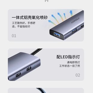 Pinsheng Type-C-2USB3.0 + USB-C (дата) + USB-C (подходит для разветвителя концентратора питания