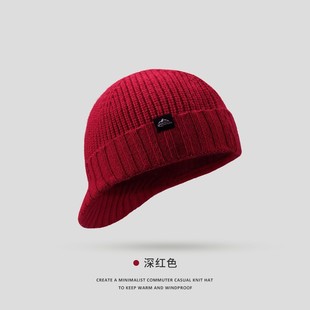 Autumn and winter wool knitted hat men's outdoor thickened windproof warm ear protection cold hat wool hat DMZ105