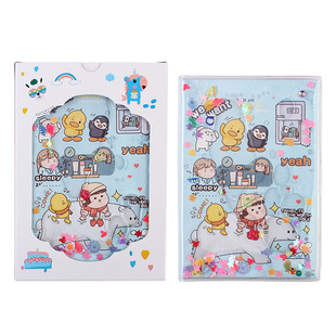Japanese and Korean Creative Cute Hand Account Book quicksand book Children's small book Diary student School Supplies gift gift